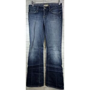 Paige‎ Laurel Canyon Women's Dark Clean Crease Blue Jeans Spandex Blend Sz 26